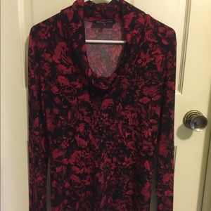 Floral cowl neck L/S shirt